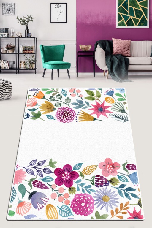 Covor de hol, Drenaj Djt, 80x100 cm, 50% catifea/50% poliester, Multicolor