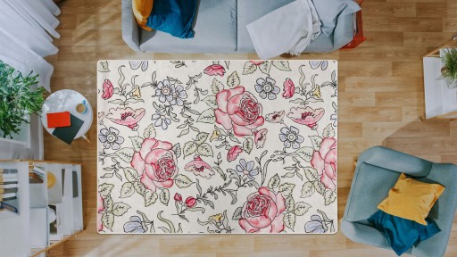 Covor, Rose Garden Djt , 150x240 cm, 50% catifea/50% poliester, Multicolor