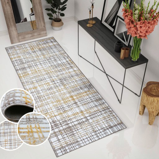 Covor de hol, 2639 , 80x150 cm, Polipropilena, Mustar / nurca