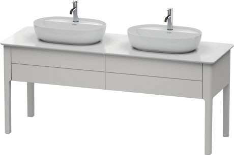 Dulap baza Duravit Luv cu doua sertare 1733x570mm alb nordic satinat mat