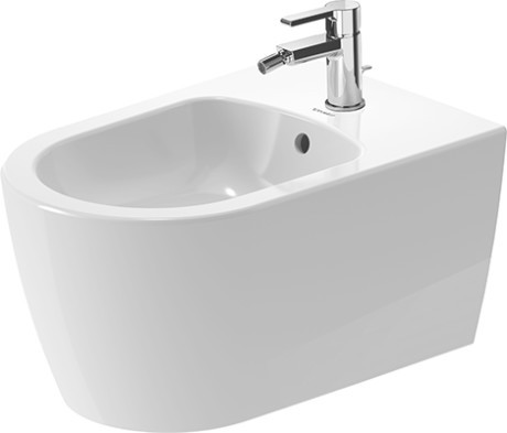 Bideu suspendat Duravit ME by Starck 37x57cm WonderGliss alb alpin