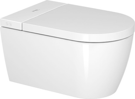 Set vas WC suspendat Duravit Starck f Lite compact 58cm si capac SensoWash cu functie de bideu