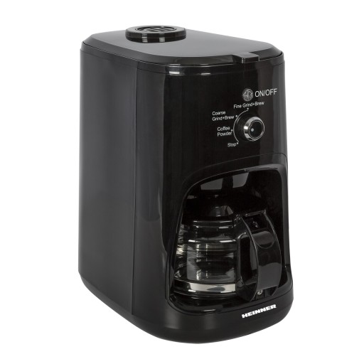 Cafetiera cu rasnita, Heinner, 900 W, 600 ml, negru