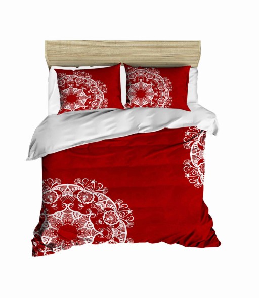 Lenjerie de pat dubla King (IT), 3 piese, 422, Pearl Home, Poliester Satinat