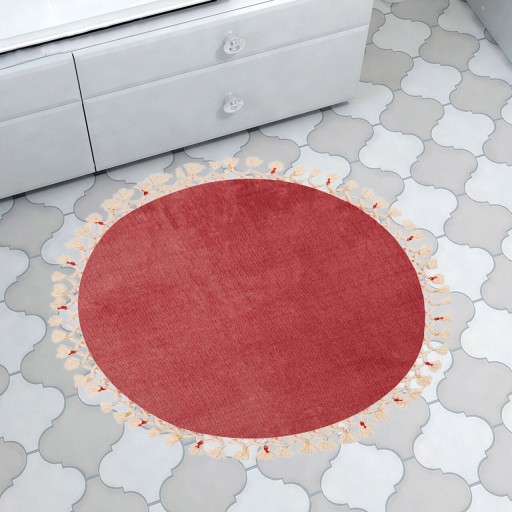 Covoras de baie, Alanur Home, 1636, Acril, Fucsia