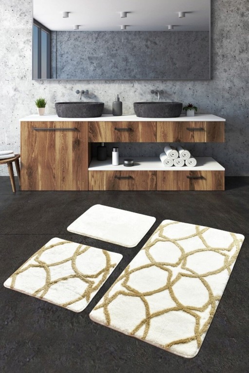 Set covoraș de baie (3 bucăți), Chilai Home by Alessia, Bonne, Acril, Multicolor
