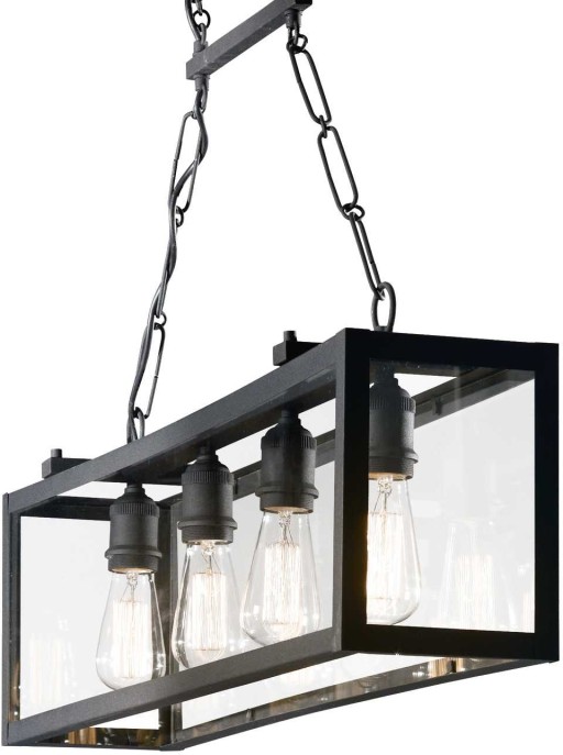 Suspensie Ideal Lux Igor SP4 max 4x60W E27 91.5cm negru