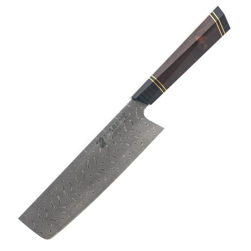 Cutit nakiri profesional Maranc, otel de damasc, 17.6 cm, M165