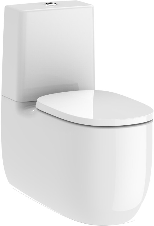 Vas wc Roca Beyond Rimless back-to-wall pentru rezervor asezat 395x705mm alb