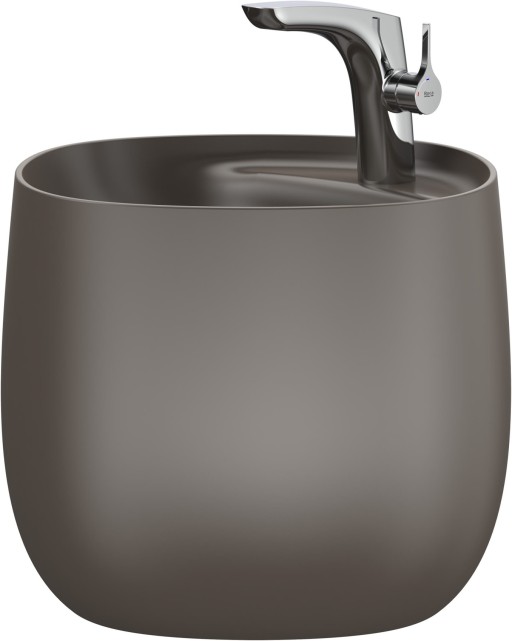 Lavoar Roca Beyond 460x470x380mm cu semipedestal integrat cafea