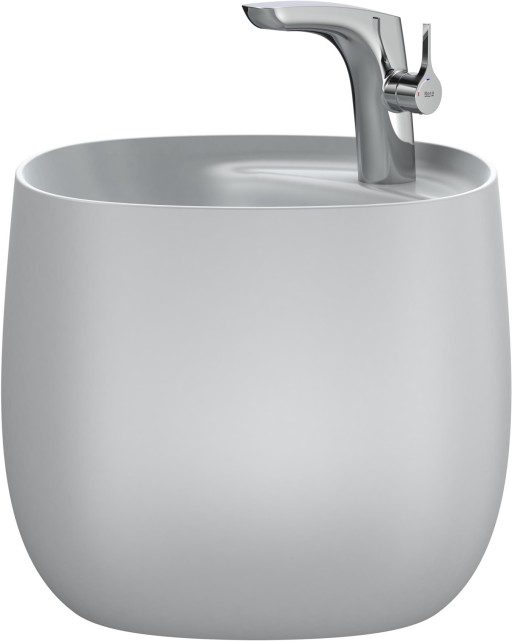 Lavoar Roca Beyond 460x470x380mm cu semipedestal integrat perla