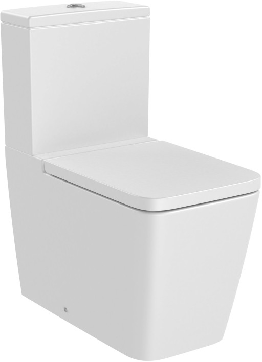 Vas wc Roca Inspira Square Rimless back-to-wall 375x645mm alb mat