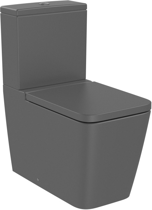 Vas wc Roca Inspira Square Rimless back-to-wall 375x645mm onyx