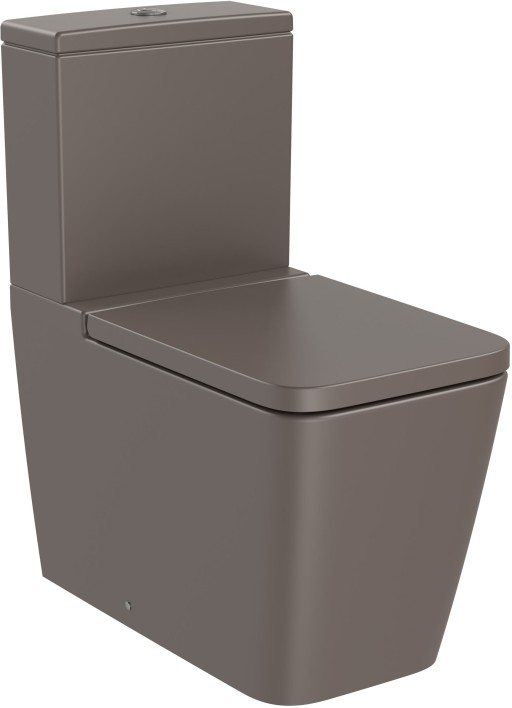 Vas wc Roca Inspira Square Rimless back-to-wall 375x645mm cafea