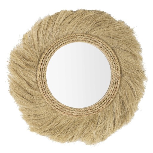 Oglinda decorativa Turkana, Bizzotto, Ø60 cm, MDF/sticla/iuta