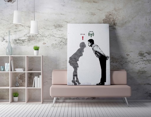 Tablou decorativ, WY60 (70 x 100), 50% bumbac / 50% poliester, Canvas imprimat, Multicolor