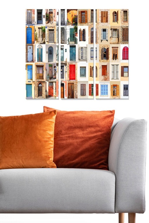 Set 3 tablouri decorative, MDF156842897, MDF , 20 x 50 cm, 3 piese, Multicolor