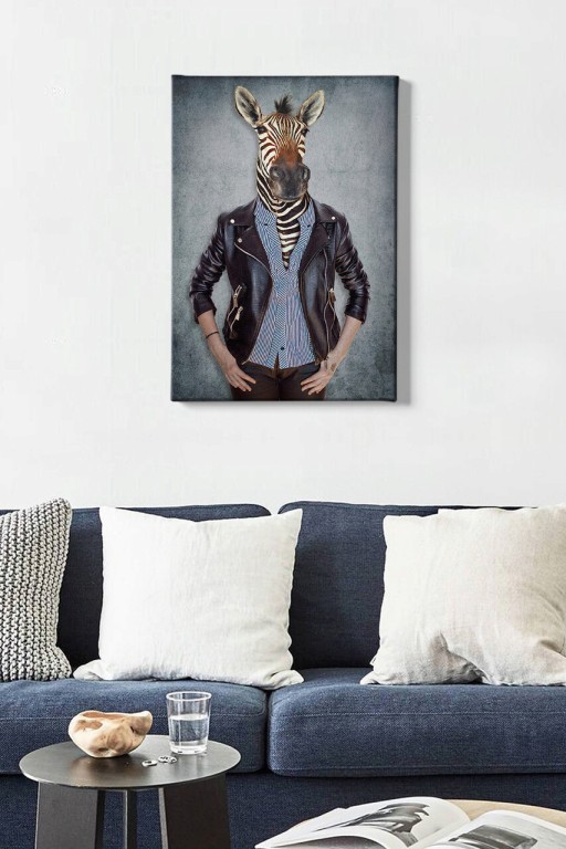 Tablou decorativ, Kanvas Tablo (50 x 70), Canvas, Lemn, Multicolor