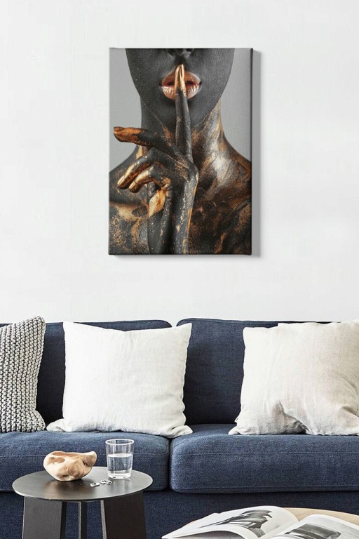Tablou decorativ, Kanvas Tablo (50 x 70), Canvas, Lemn, Multicolor
