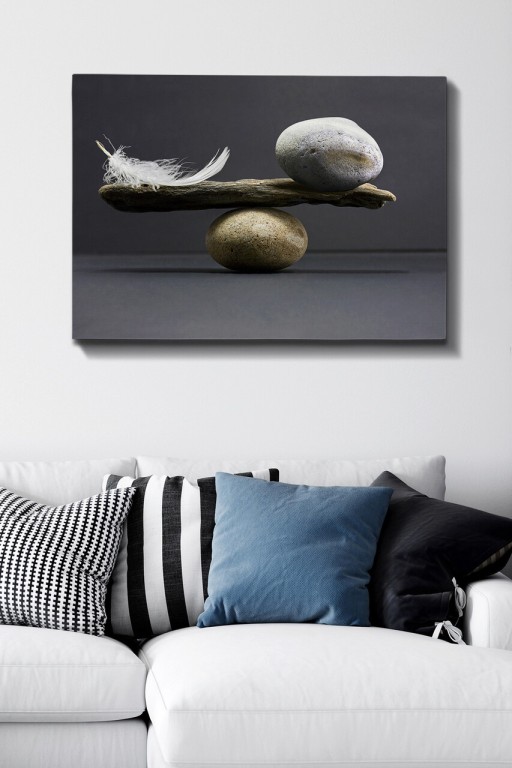 Tablou decorativ, Kanvas Tablo (70 x 100), Canvas, Lemn, Multicolor
