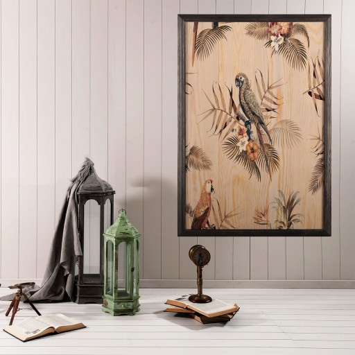 Tablou decorativ, Bird Heaven, Lemn, Lemn, Multicolor