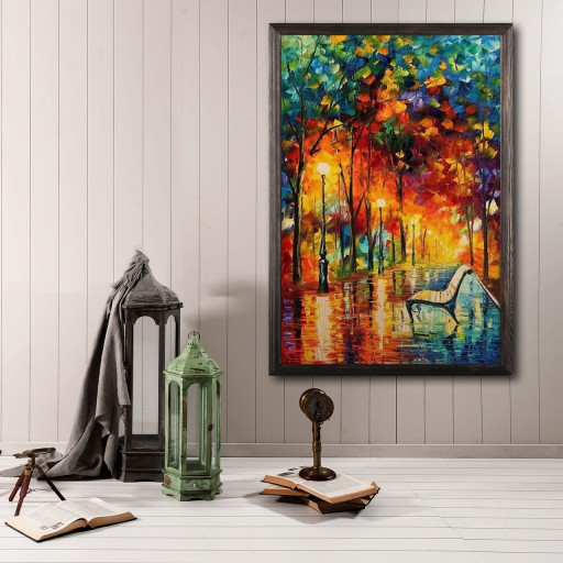 Tablou decorativ, Fall Evenıng, Lemn, Lemn, Multicolor