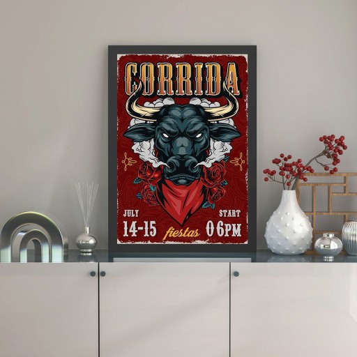 Tablou decorativ, Corrida (35 x 45), MDF , Polistiren, Multicolor