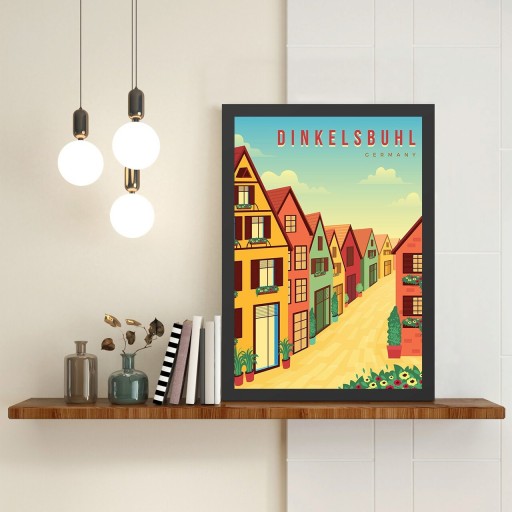 Tablou decorativ, Dinkelsbuhl (35 x 45), MDF , Polistiren, Multicolor