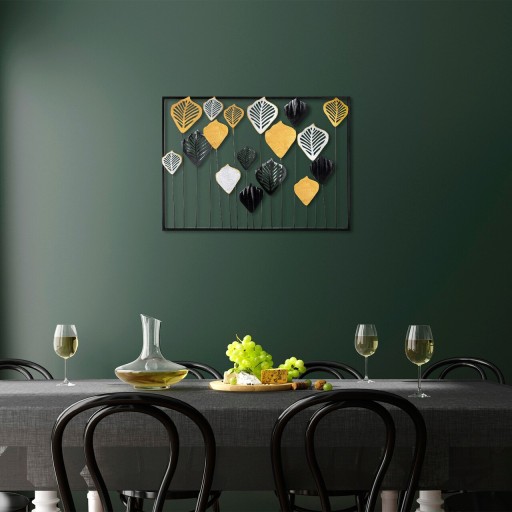 Decoratiune de perete, Hornbeam, Metal, Dimensiune: 70 x 50 cm, Multicolor