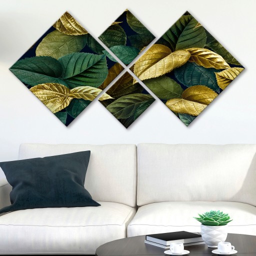 Set 4 tablouri decorative, 4MDF1554648, MDF, Imprimat UV, Multicolor
