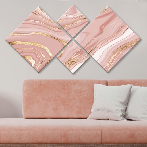 Set 4 tablouri decorative, 4MDF1767810080, MDF, Imprimat UV, Multicolor