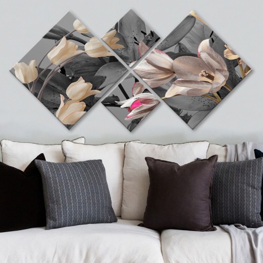 Set 4 tablouri decorative, 4MDF1780975829, MDF, Imprimat UV, Multicolor