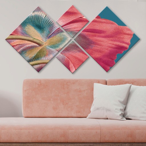 Set 4 tablouri decorative, 4MDF1826561, MDF, Imprimat UV, Multicolor
