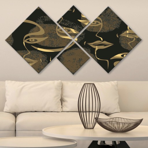 Set 4 tablouri decorative, 4MDF1837910977, MDF, Imprimat UV, Multicolor