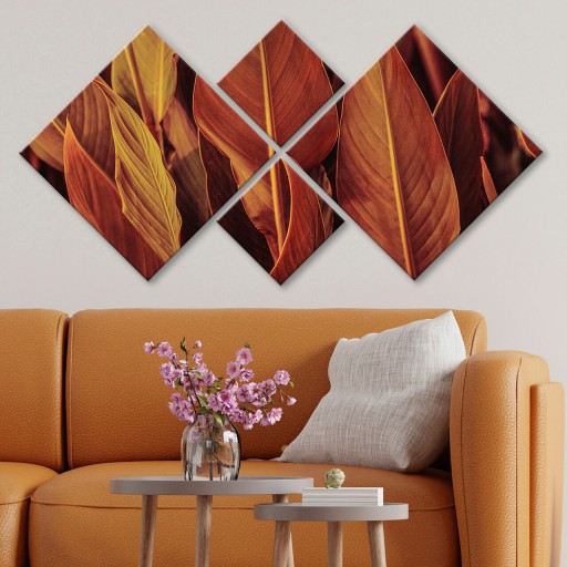 Set 4 tablouri decorative, 4MDF2310825, MDF, Imprimat UV, Multicolor