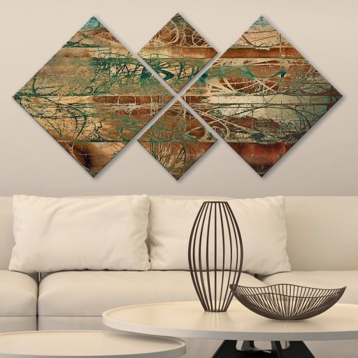 Set 4 tablouri decorative, 4MDF741797314, MDF, Imprimat UV, Multicolor