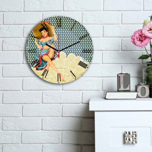 Ceas de perete, 3030MS-092, MDF, ø30 cm, Multicolor