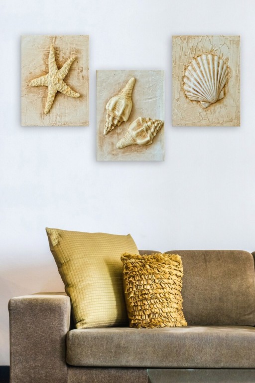 Set 3 tablouri decorative, MDF0097, MDF , 30 x 40 cm, 3 piese, Multicolor