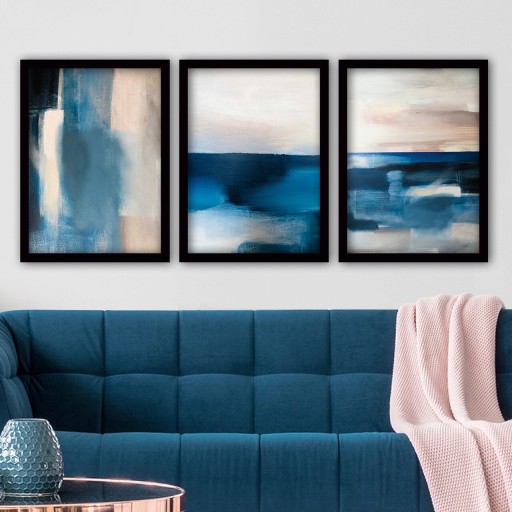 Set 3 tablouri decorative, 3SC60, MDF, Plastic, Multicolor