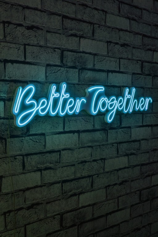Decoratiune luminoasa LED, Better Together, Benzi flexibile de neon, DC 12 V, Albastru