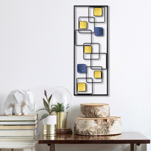 Decoratiune de perete, Metal Art İnfinite, Metal, Dimensiune: 74 x 28 x 5 cm, Multicolor