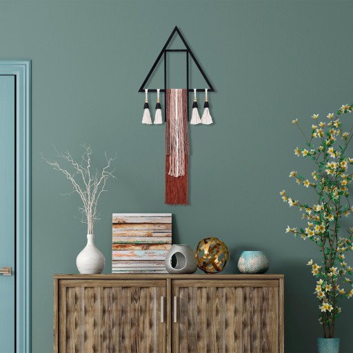 Decoratiune de perete, Shaman, Macrame, Metal, Multicolor
