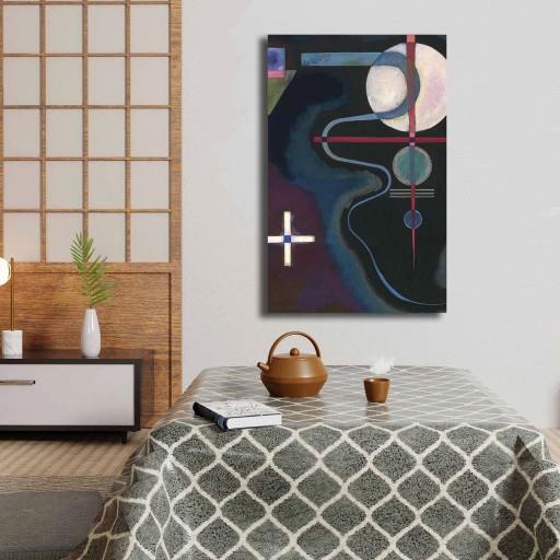 Tablou decorativ, 4570KANDINSKY032, Canvas , Lemn, Multicolor