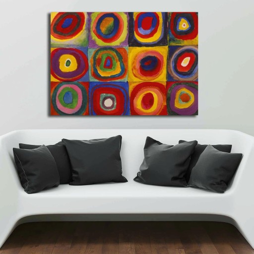 Tablou decorativ, 70100KANDINSKY008, Canvas , Lemn, Multicolor