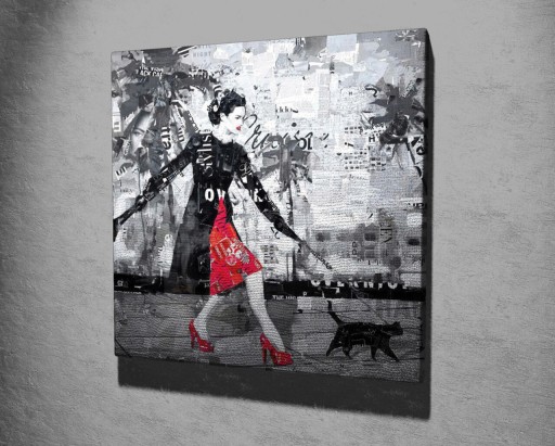 Tablou decorativ, KC337, Canvas, Lemn, Multicolor