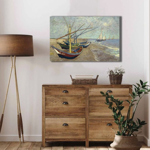 Tablou decorativ, 4570VANGOGH013, Canvas , Lemn, Multicolor
