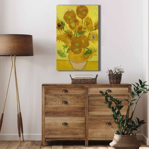 Tablou decorativ, 4570VANGOGH023, Canvas , Lemn, Multicolor