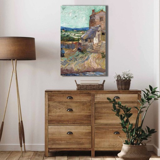 Tablou decorativ, 4570VANGOGH033, Canvas , Lemn, Multicolor