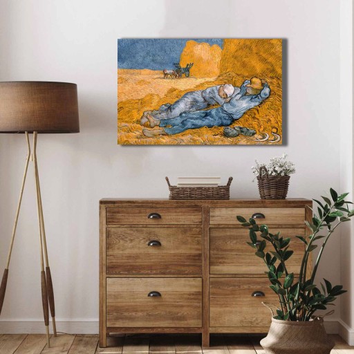 Tablou decorativ, 4570VANGOGH062, Canvas , Lemn, Multicolor