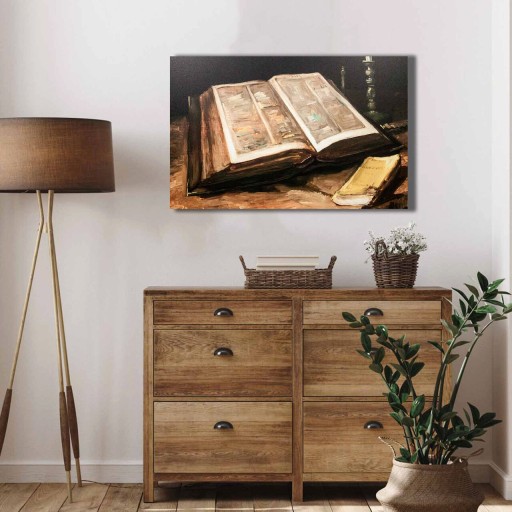Tablou decorativ, 4570VANGOGH058, Canvas , Lemn, Multicolor